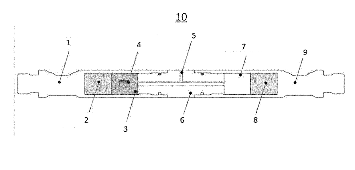 Downhole monitoring device arranged in-line with a sucker rod string