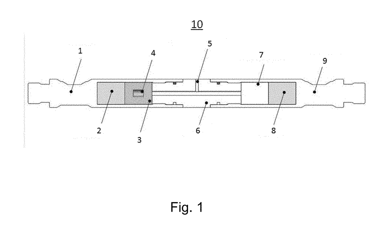 Downhole monitoring device arranged in-line with a sucker rod string