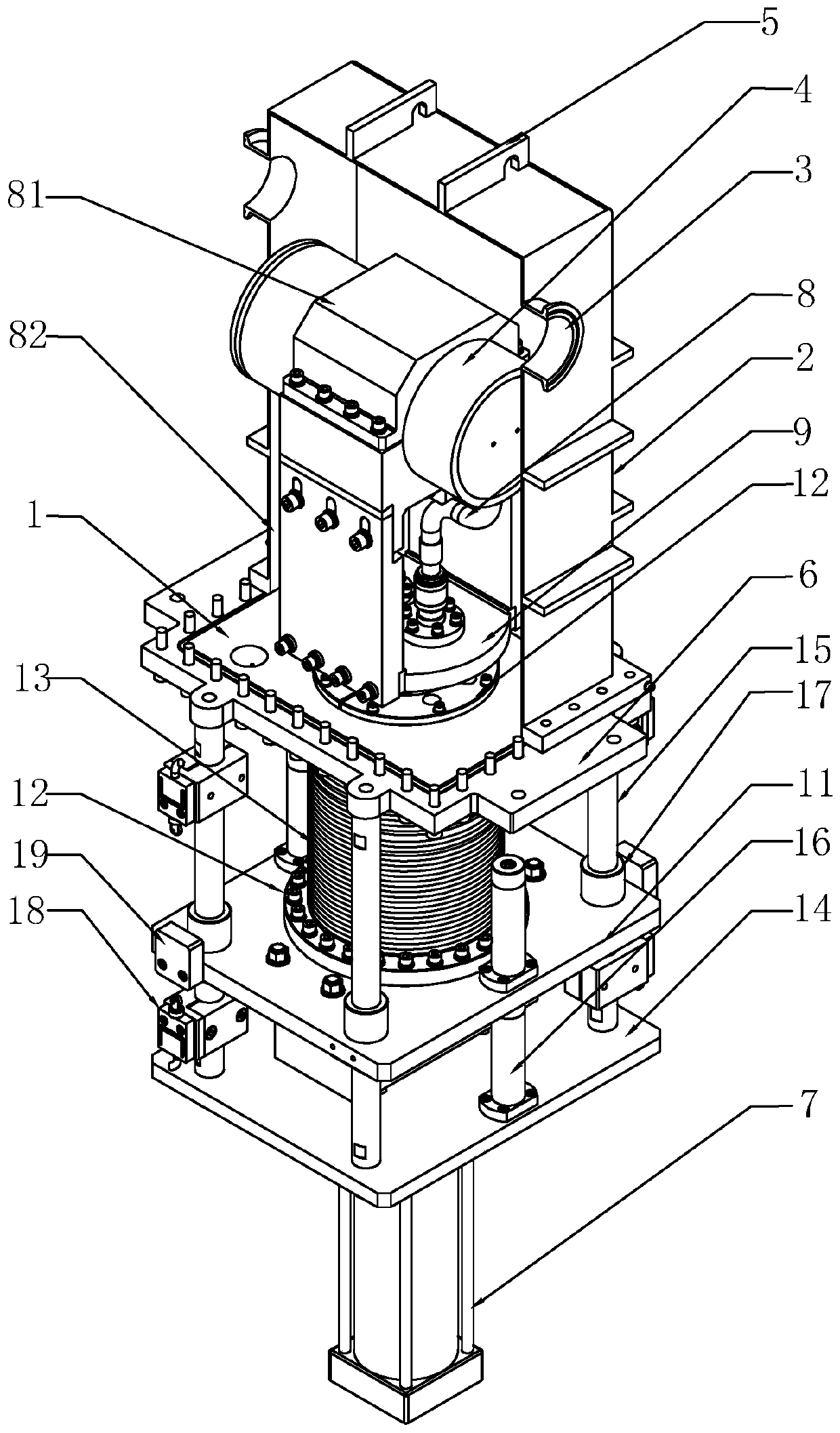 A high-current cyclotron beam adjustment device and beam adjustment method