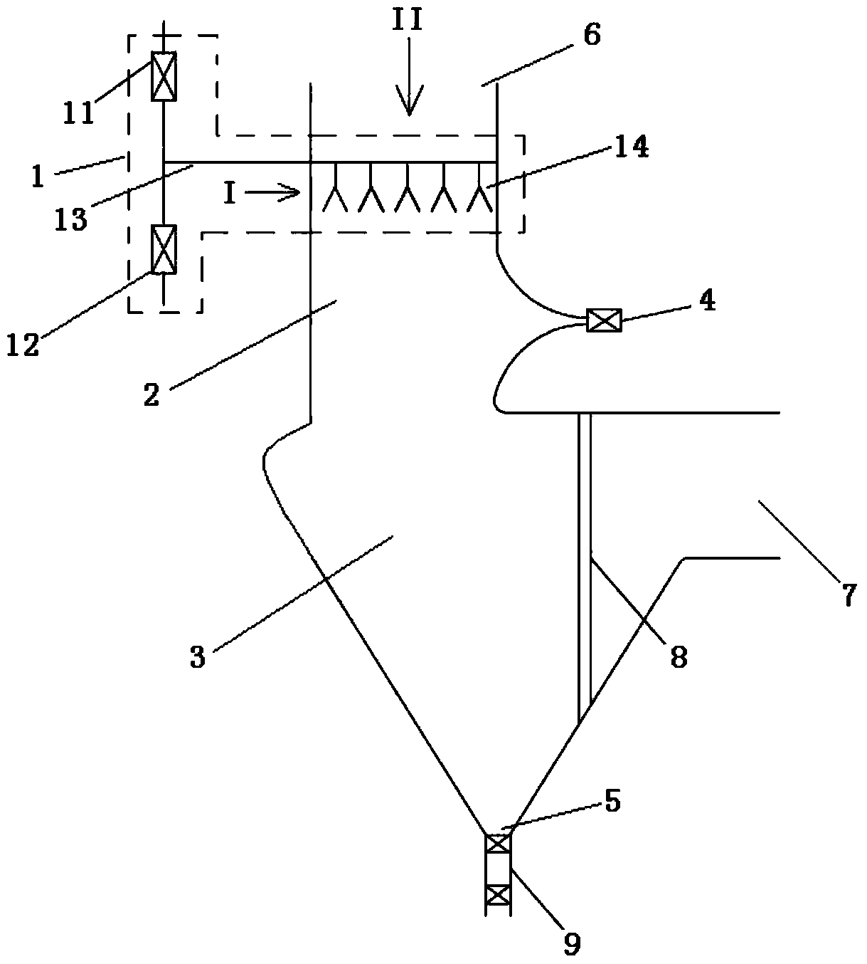 A waste liquid multiphase separation device and separation method thereof