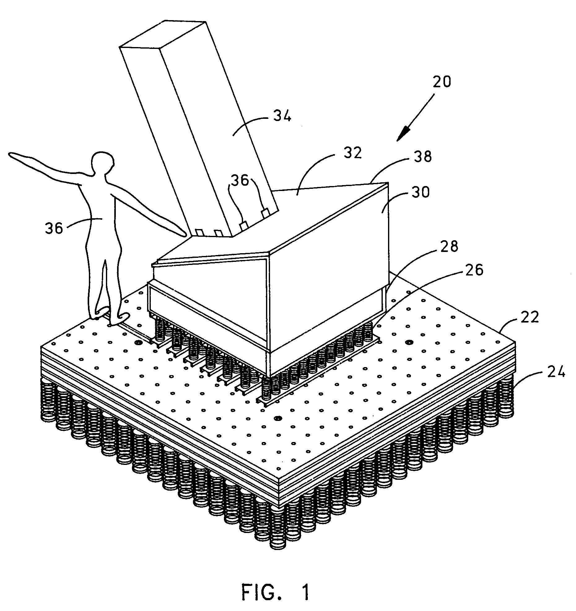 Floating platform shock simulation system and apparatus