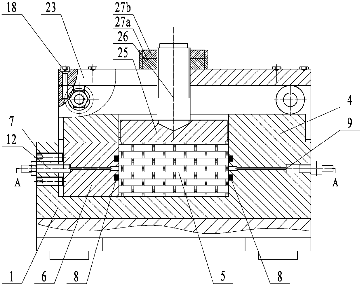 A rock joint seepage device with controllable gap width under high seepage pressure