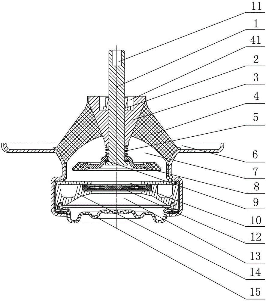 A powertrain hydraulic mount with throttle disc