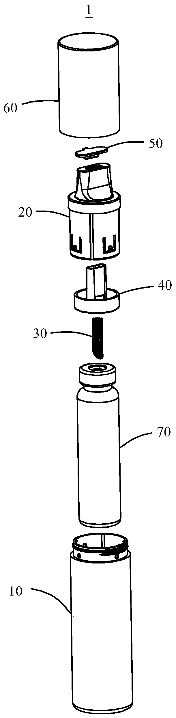 Oral liquid drinking device and oral liquid packaging device