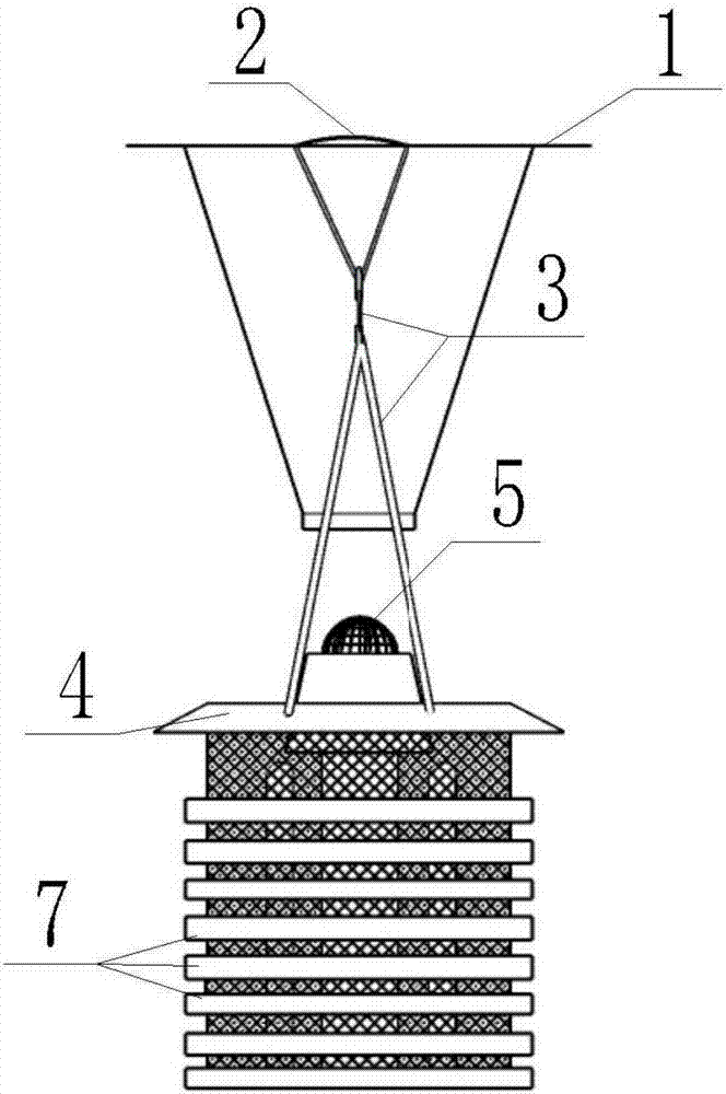 Full-collection anti-blocking pollutant-intercepting hanging basket with non-point-source-pollution controlling function