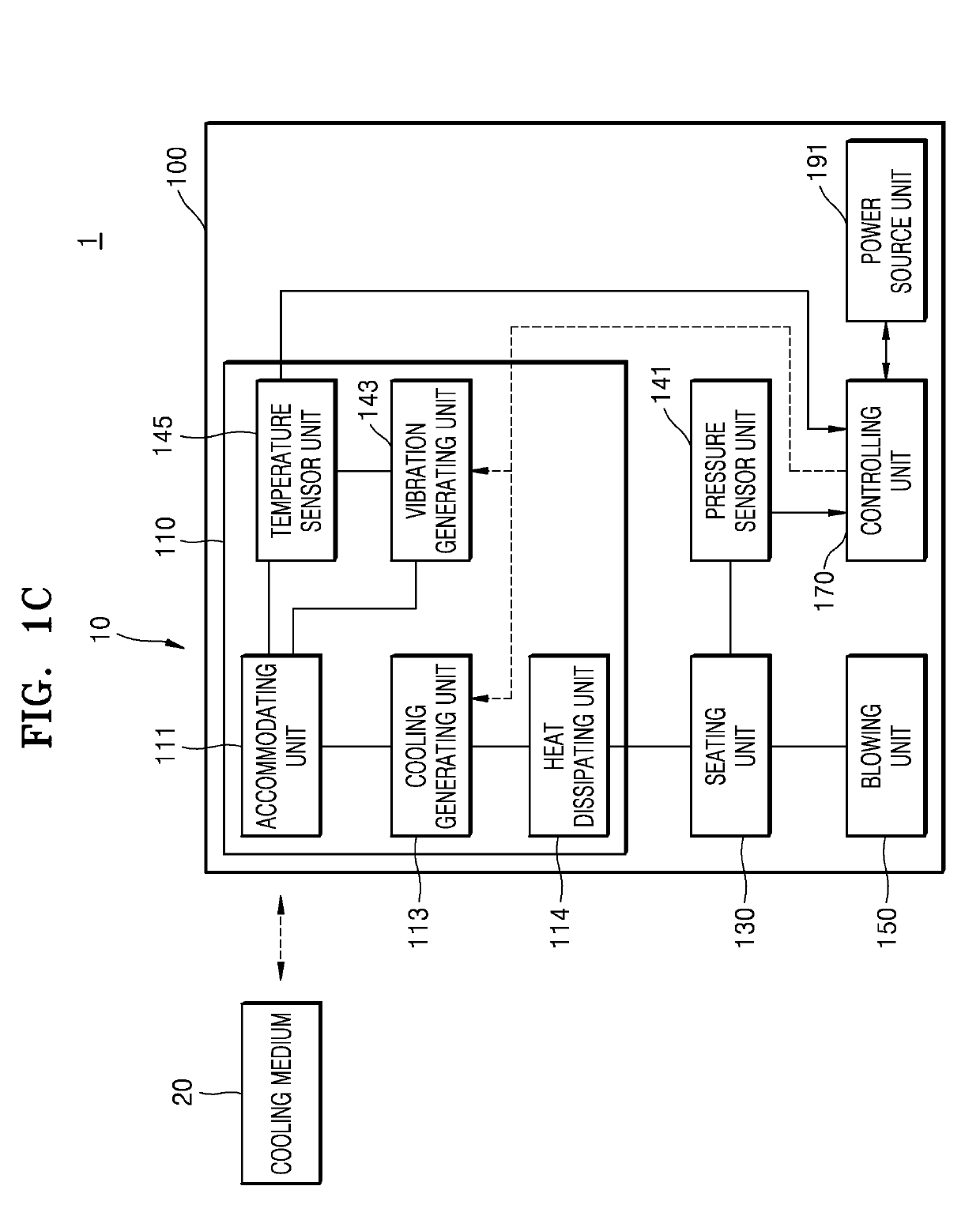 Device and method for cooling living tissue