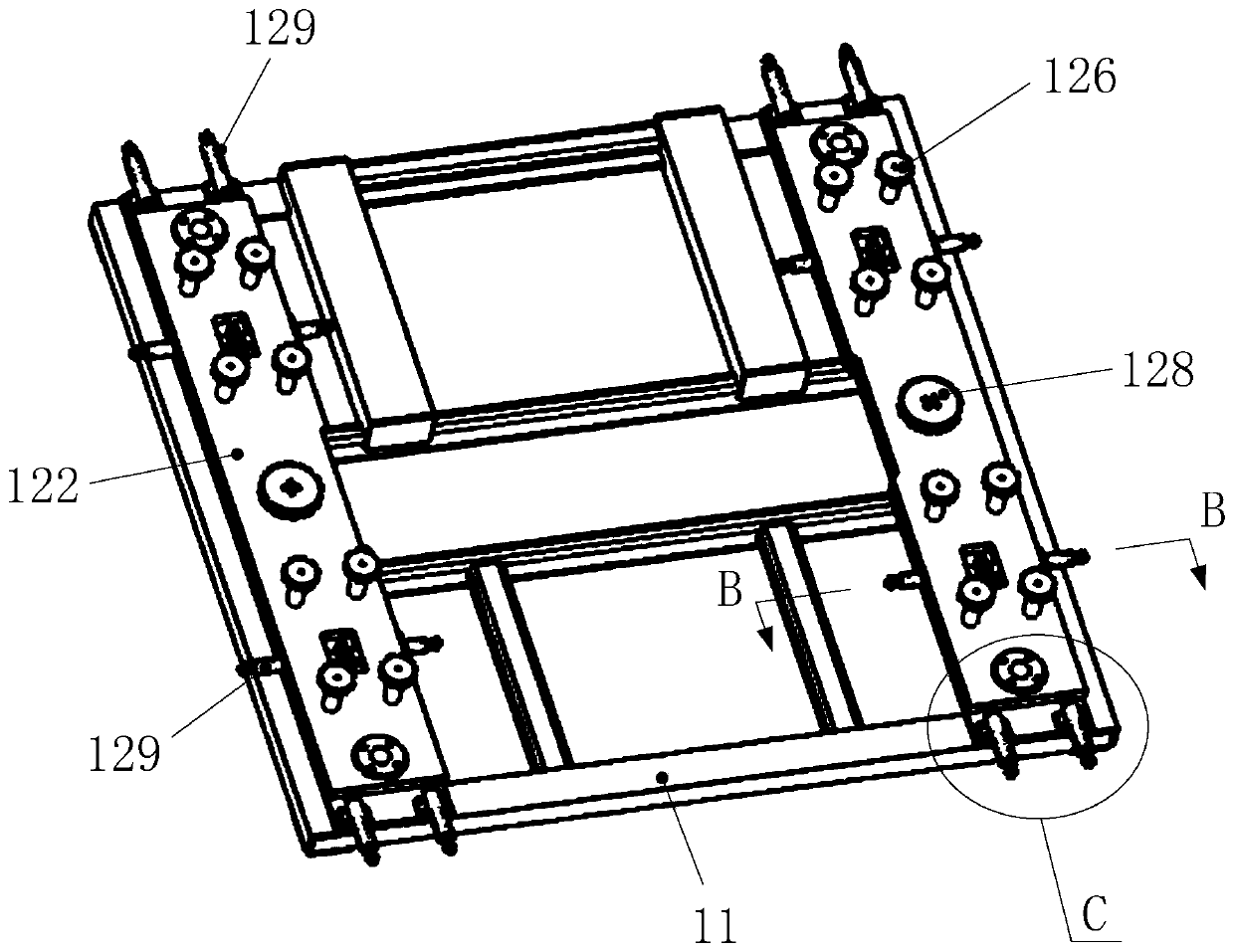 Floating docking device, battery swapping robot and locking, unlocking and locking and unlocking methods