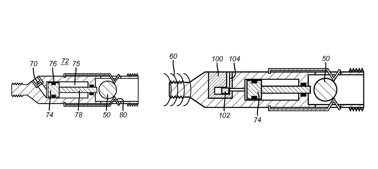 Pressure actuated frack ball releasing tool