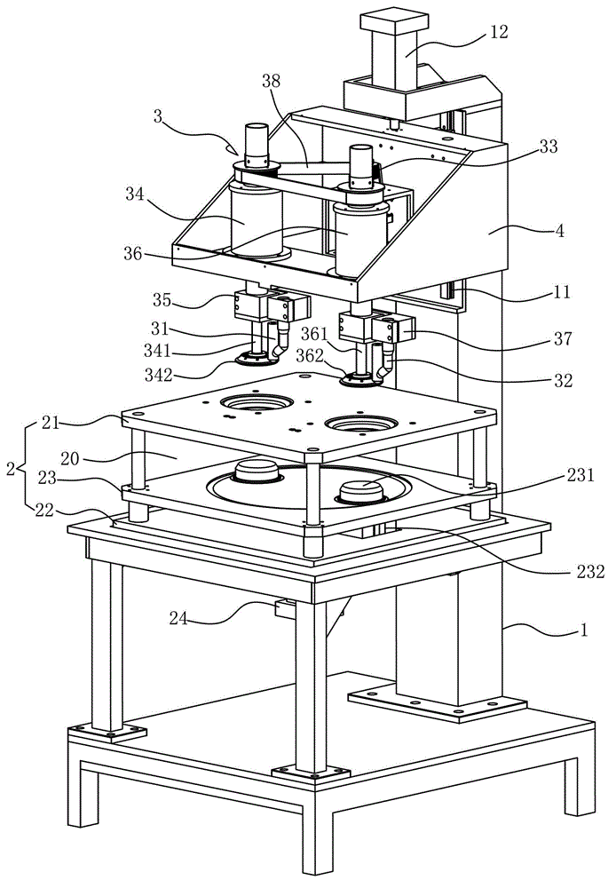 Double-station circumferential stitch welding device for heat exchanger