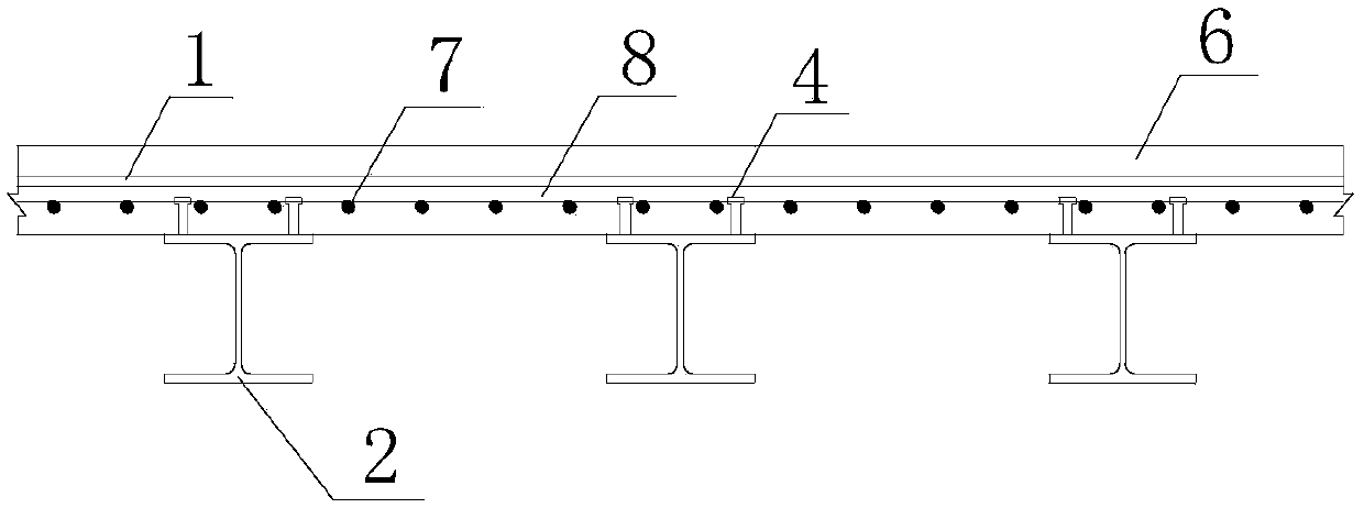 Profile steel-UHPC (ultra-high performance concrete) combined bridge deck structure suitable for cantilever state as well as construction method thereof