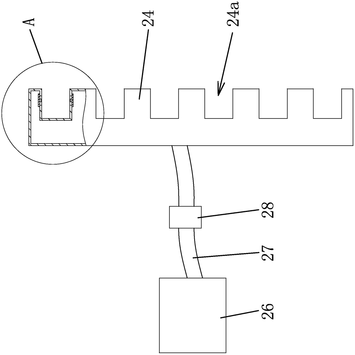 Spraying system for slide rails