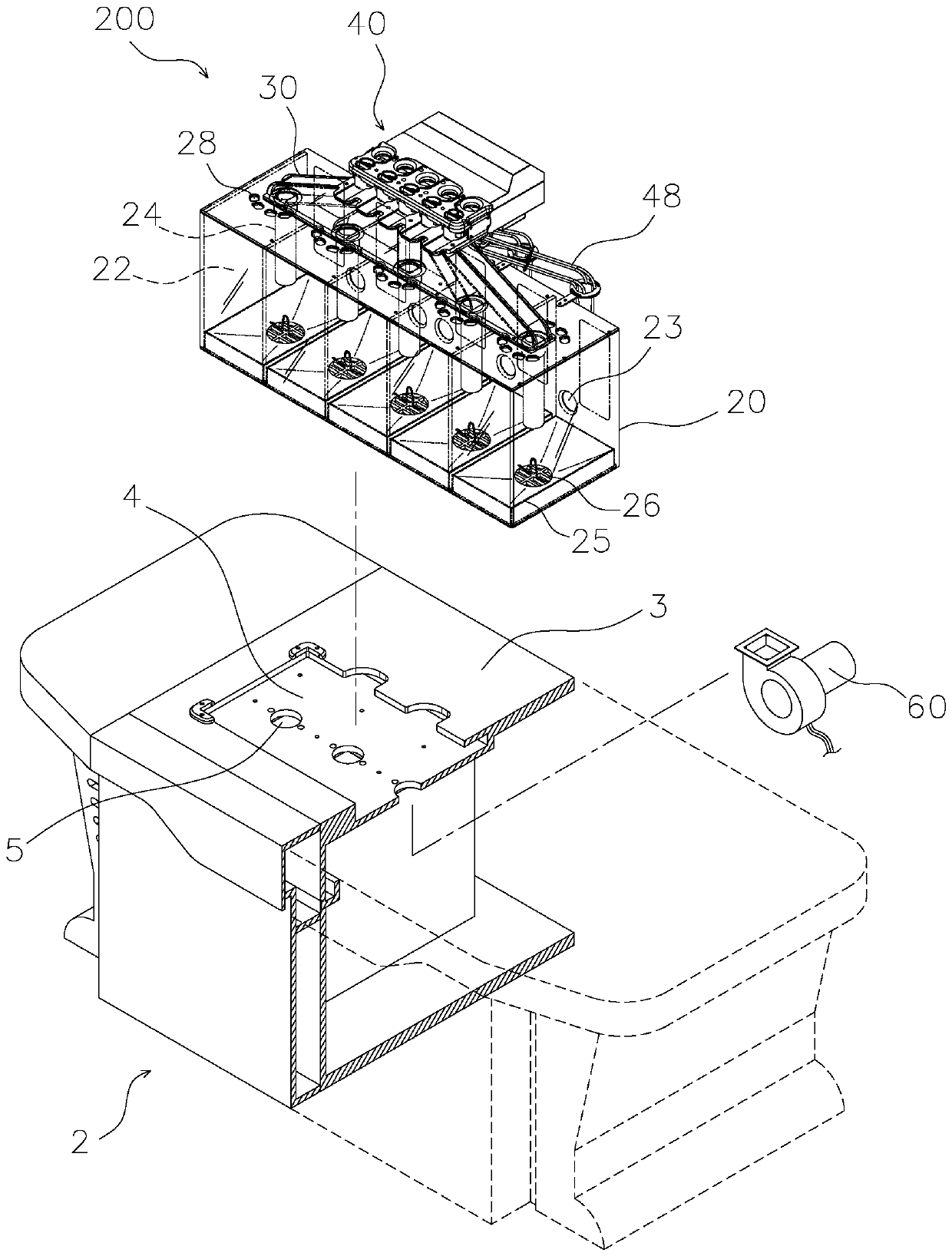 Floating ball machine structure