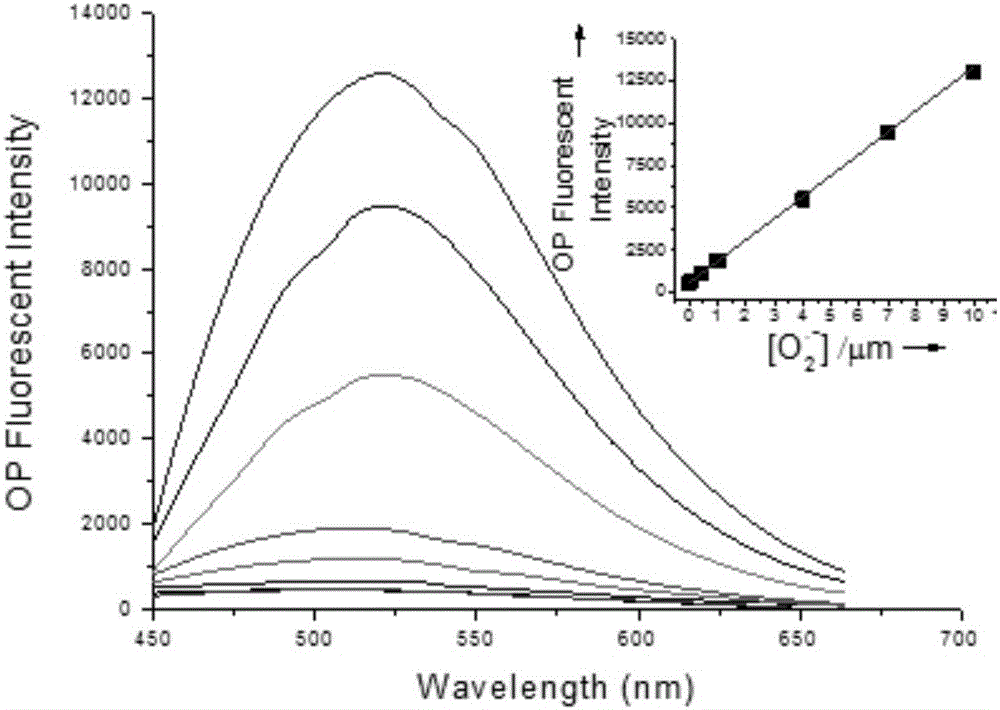 Fluorescent probe as well as preparation method and application thereof