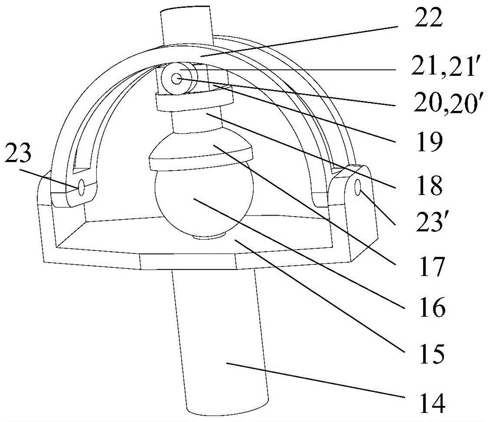 Series-parallel type five-freedom-degree bionic shoulder joint linked with shoulder blade