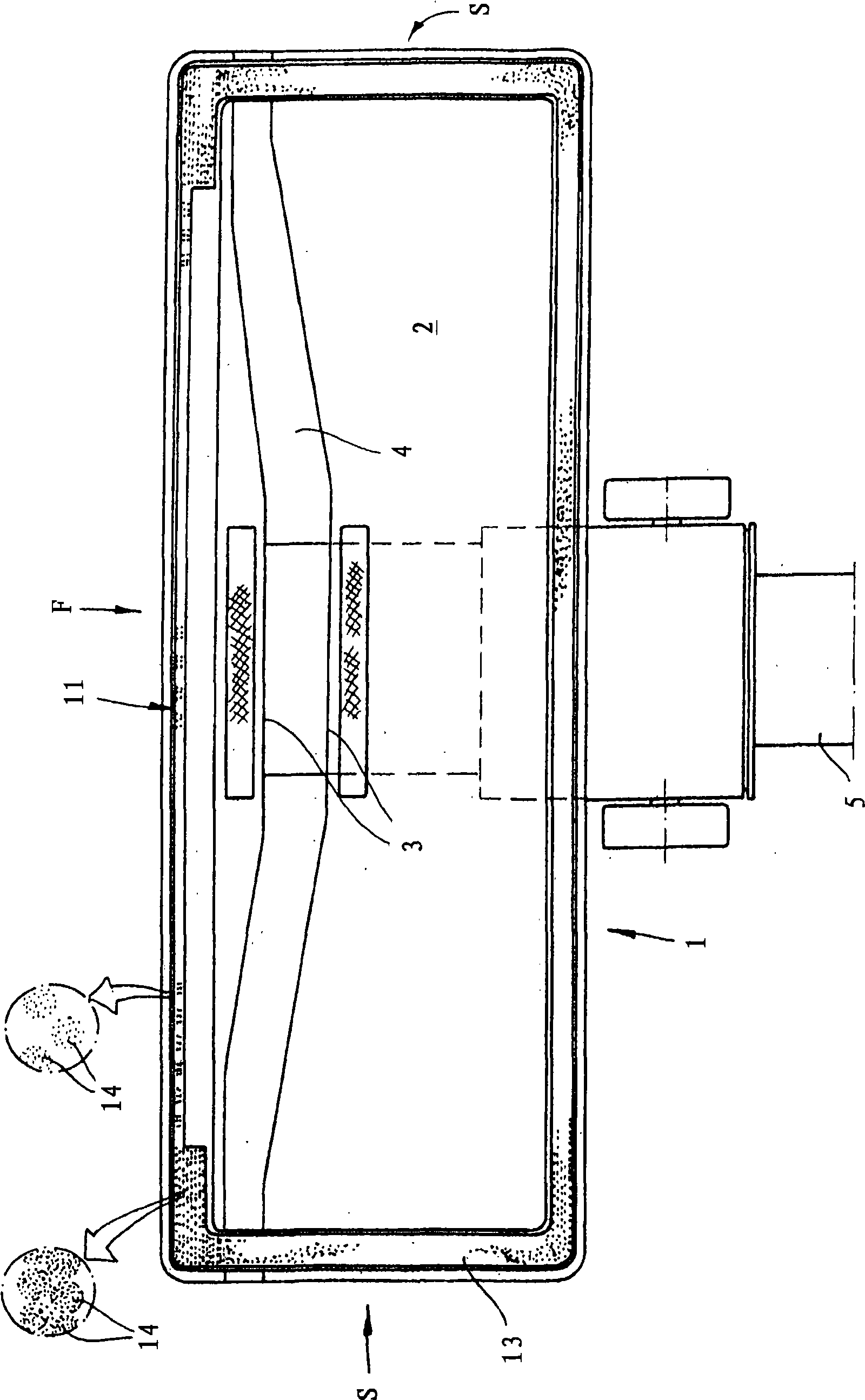 Suction nozzle of cylindrical vacuum dust collector