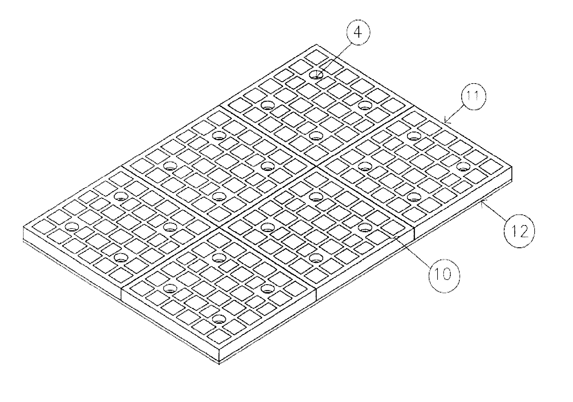 Mosaic liner for chute/hopper lining