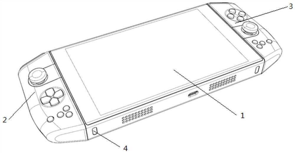 Modular detachable handheld game machine based on x86 architecture and computing unit