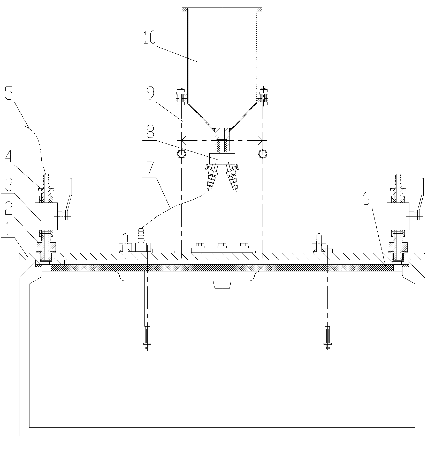 Vacuum filling and sealing device for warhead