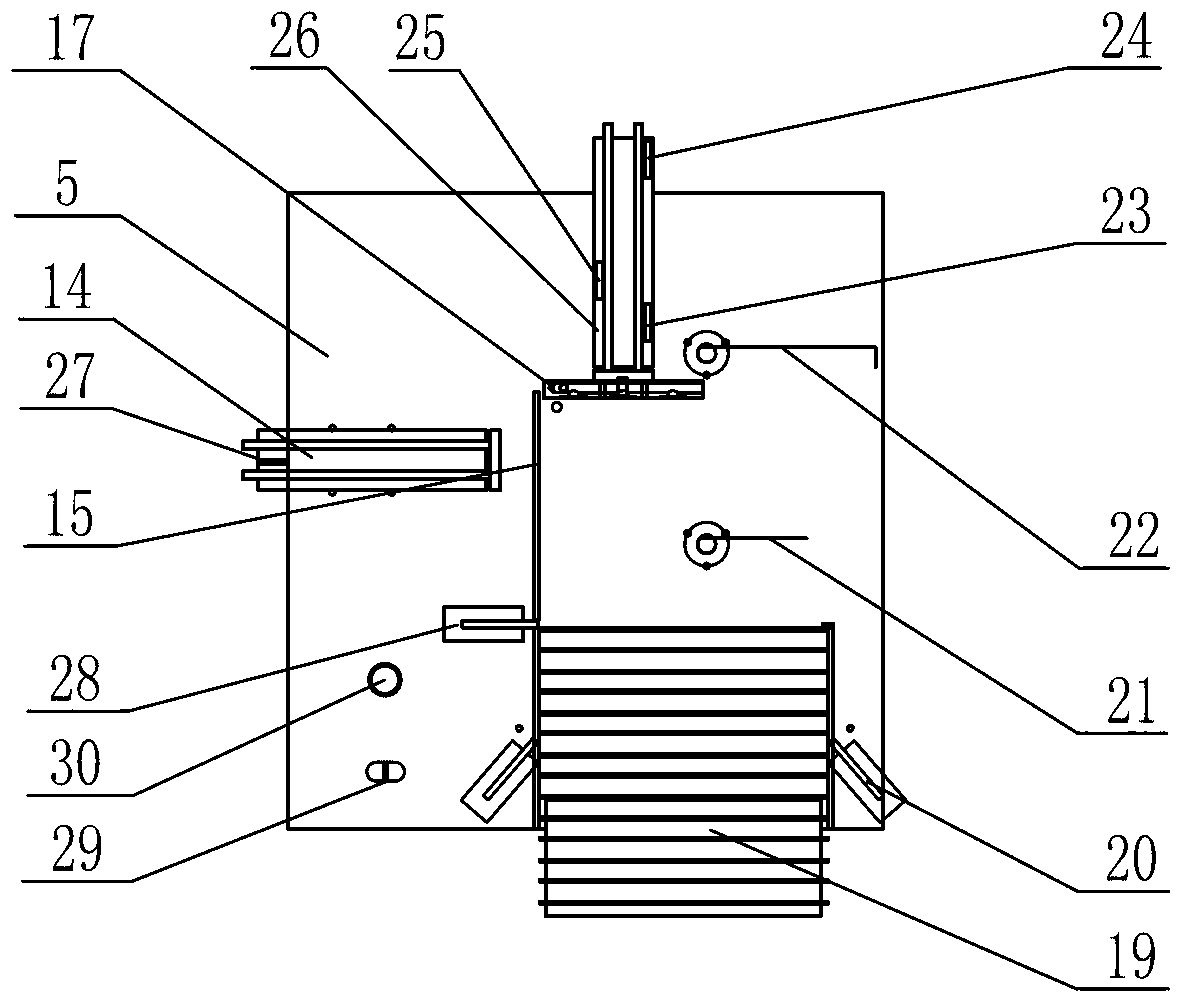 Automatic box packing machine for middle boxes