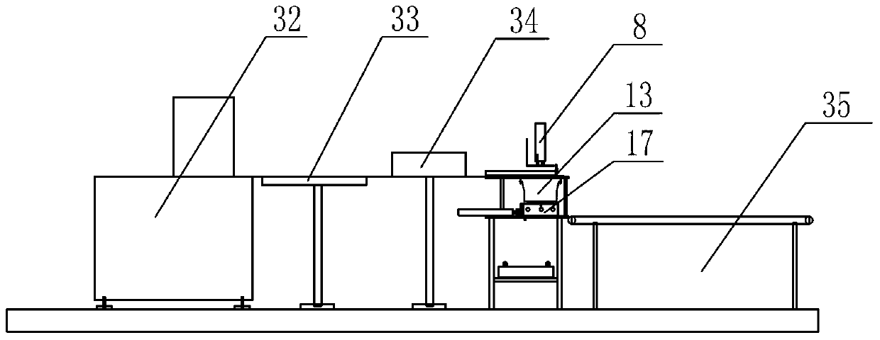 Automatic box packing machine for middle boxes