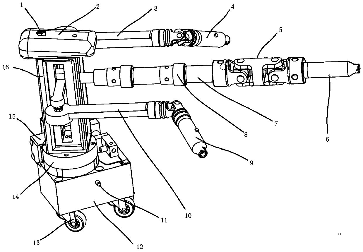 Multi-mechanical-arm linkage type surgical robot