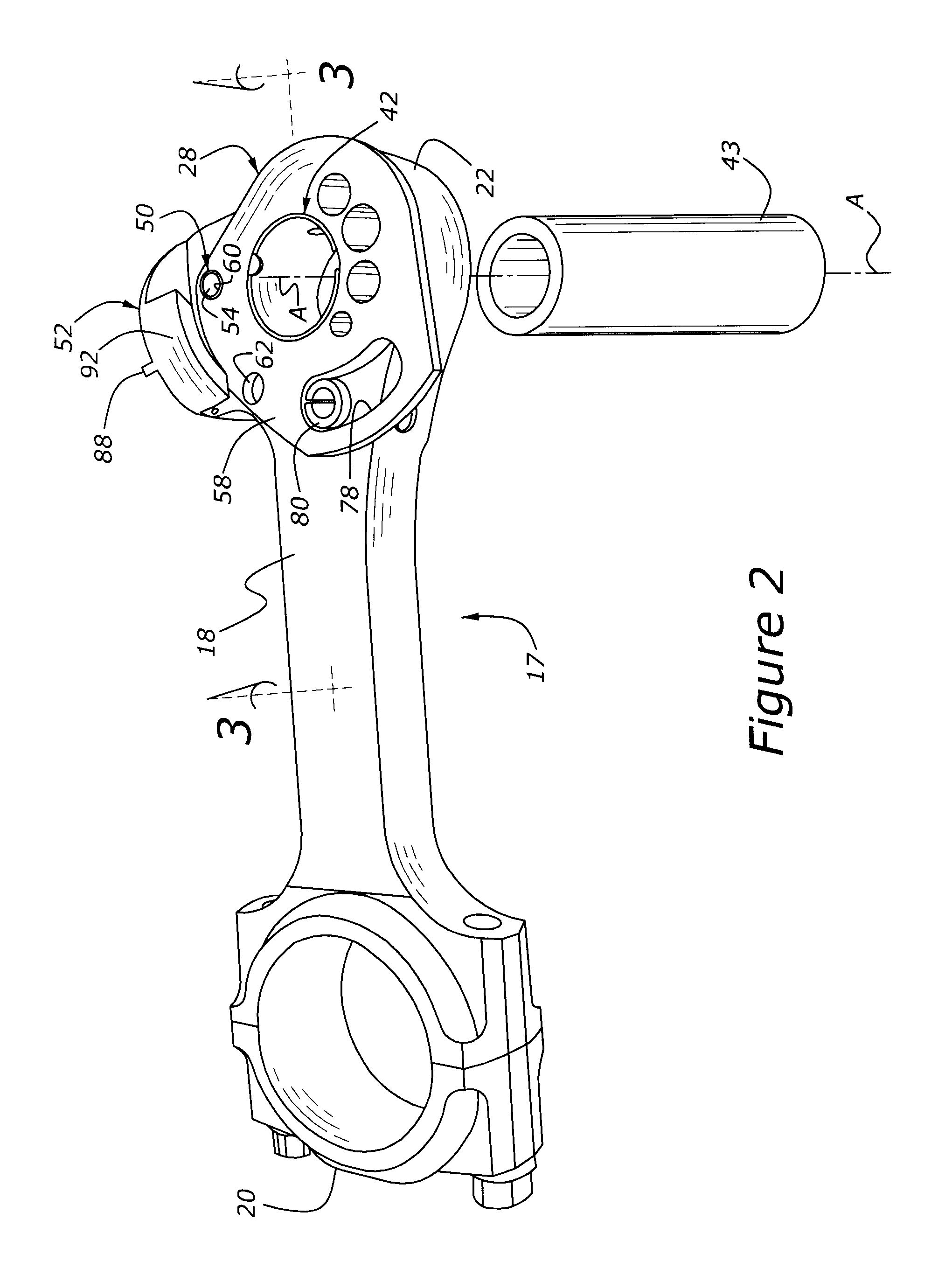 Variable compression ratio engine with dedicated bumper