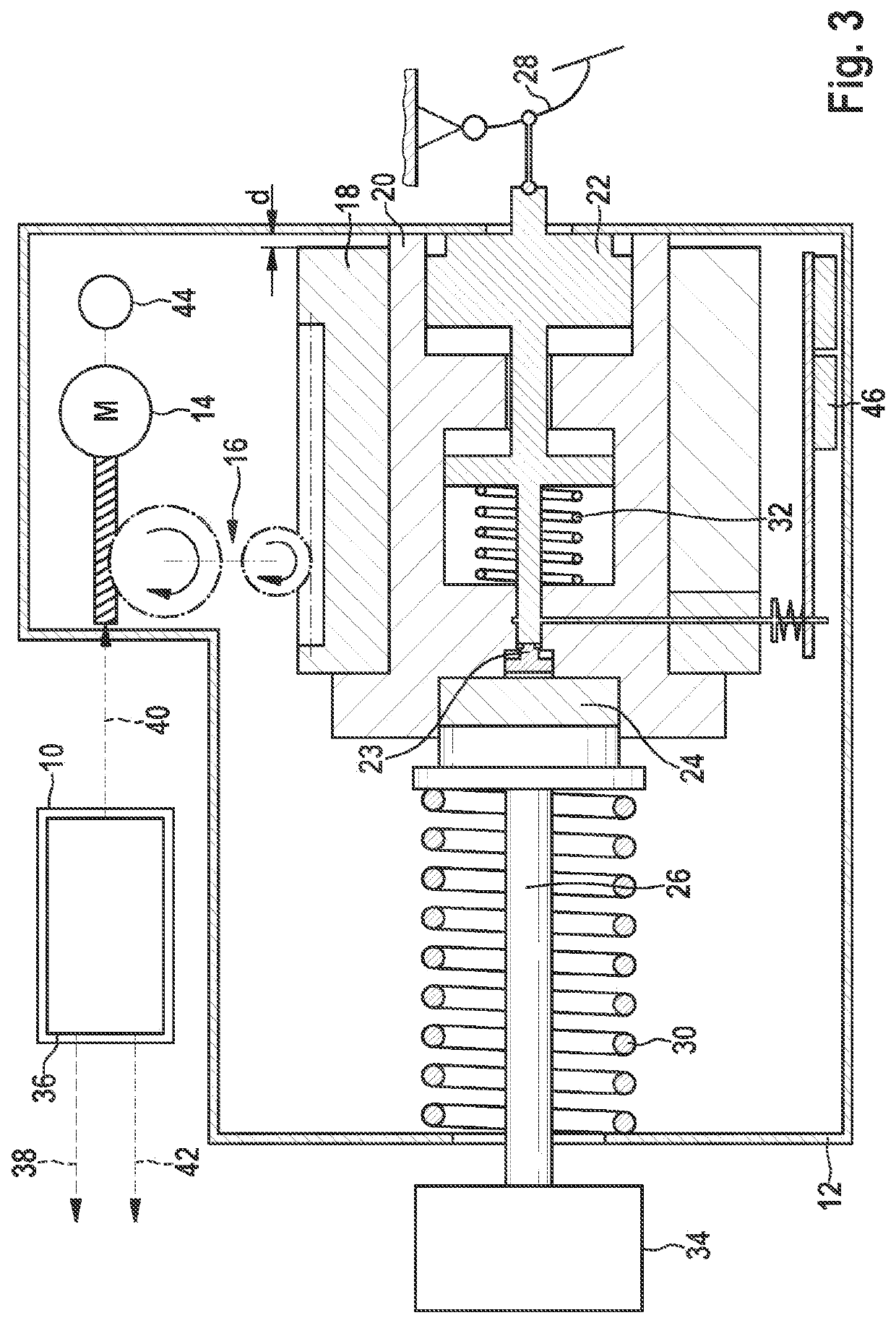 Sensor device and method for carrying out or boosting an autonomous build-up of brake pressure in a braking system with the aid of an active brake booster