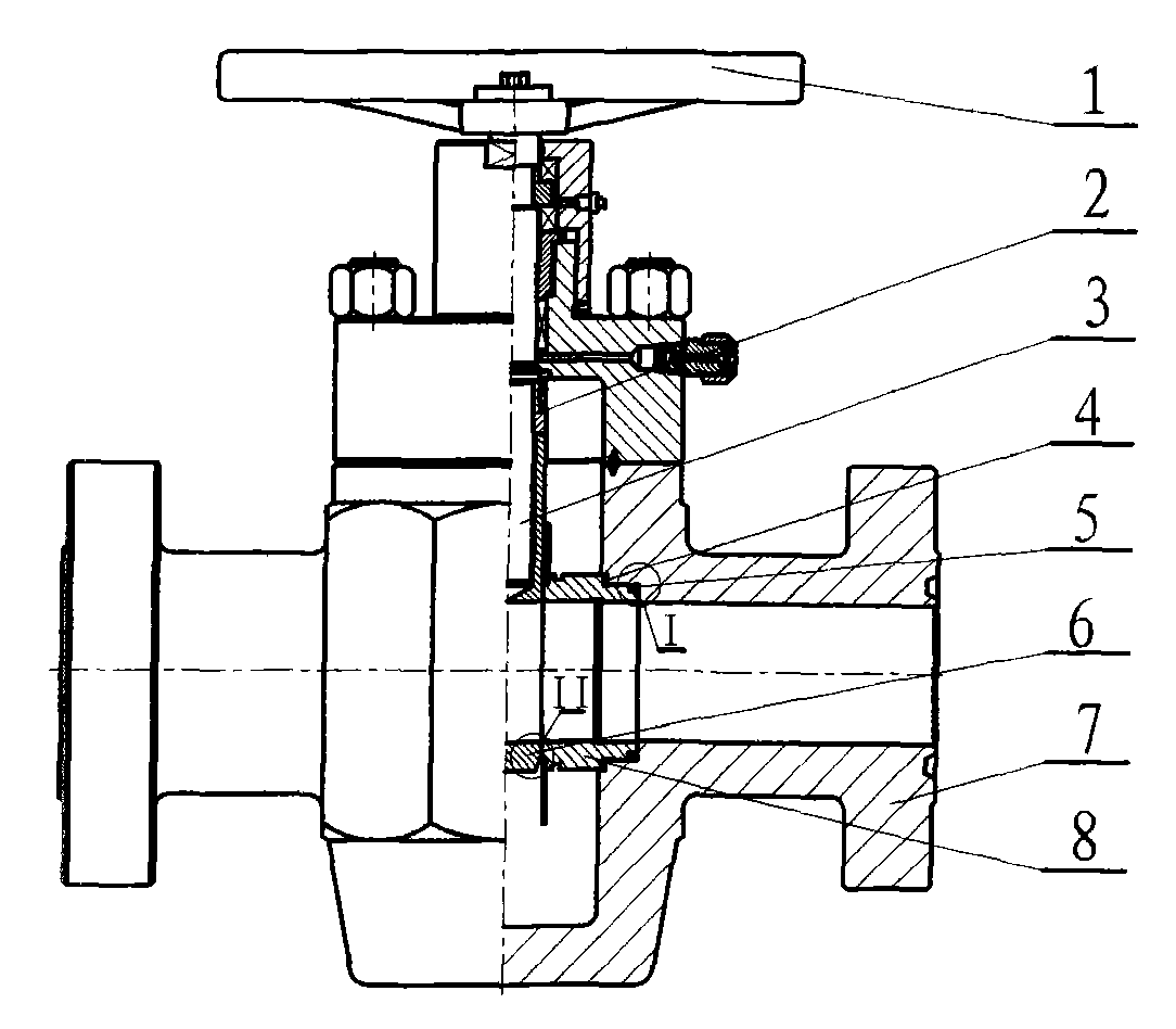 Plug-in type high-pressure plate valve