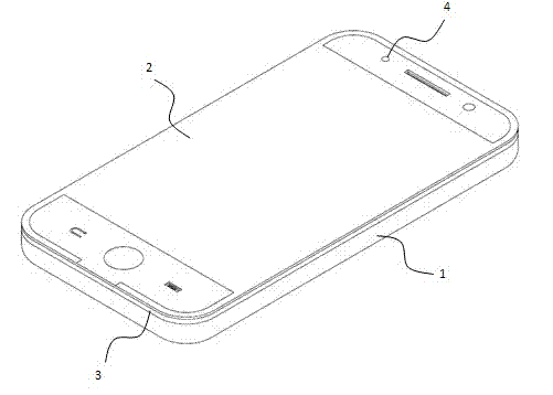 Device for realizing colorful illumination of outline of intelligent mobile phone