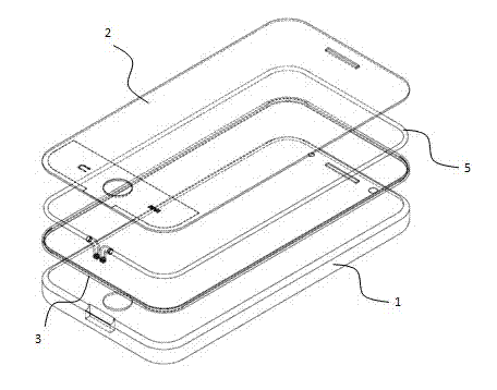 Device for realizing colorful illumination of outline of intelligent mobile phone