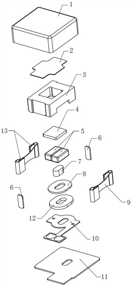 Non-contact vibration damping linear vibration motor and implementation method thereof