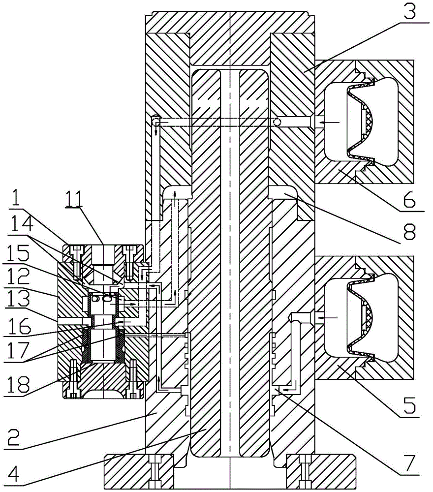 A hydraulic drilling rig impact hammer