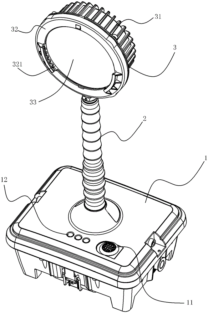 Explosion-proof led table lamp and control circuit