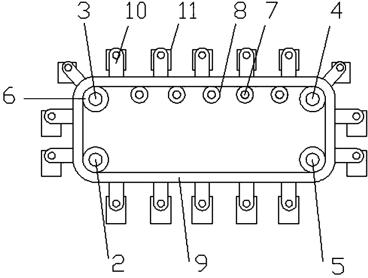 Rotatable mobile material catching device