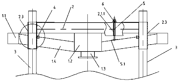 A vertical buoy type decanter