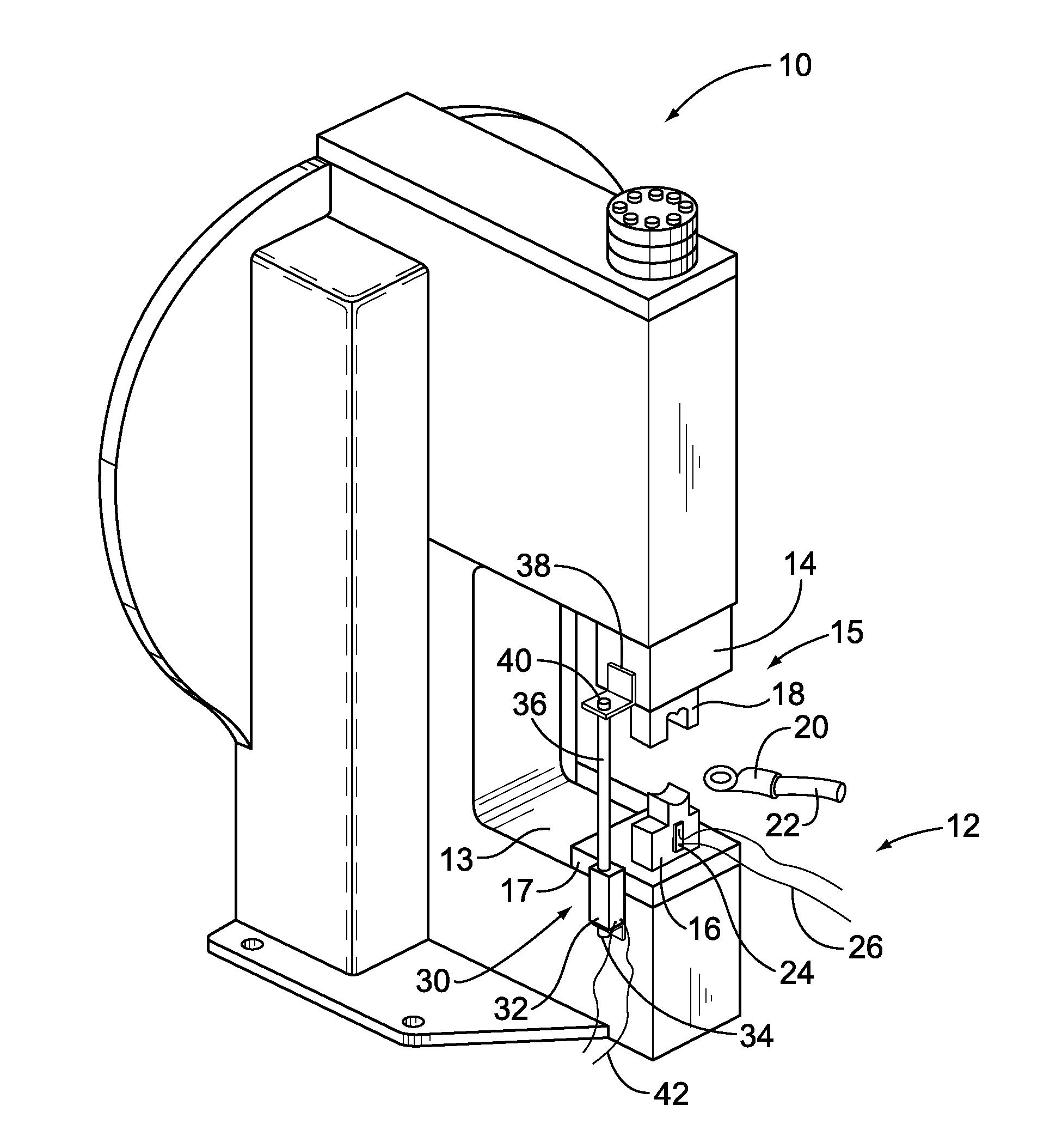 Crimping apparatus having a crimp quality monitoring system