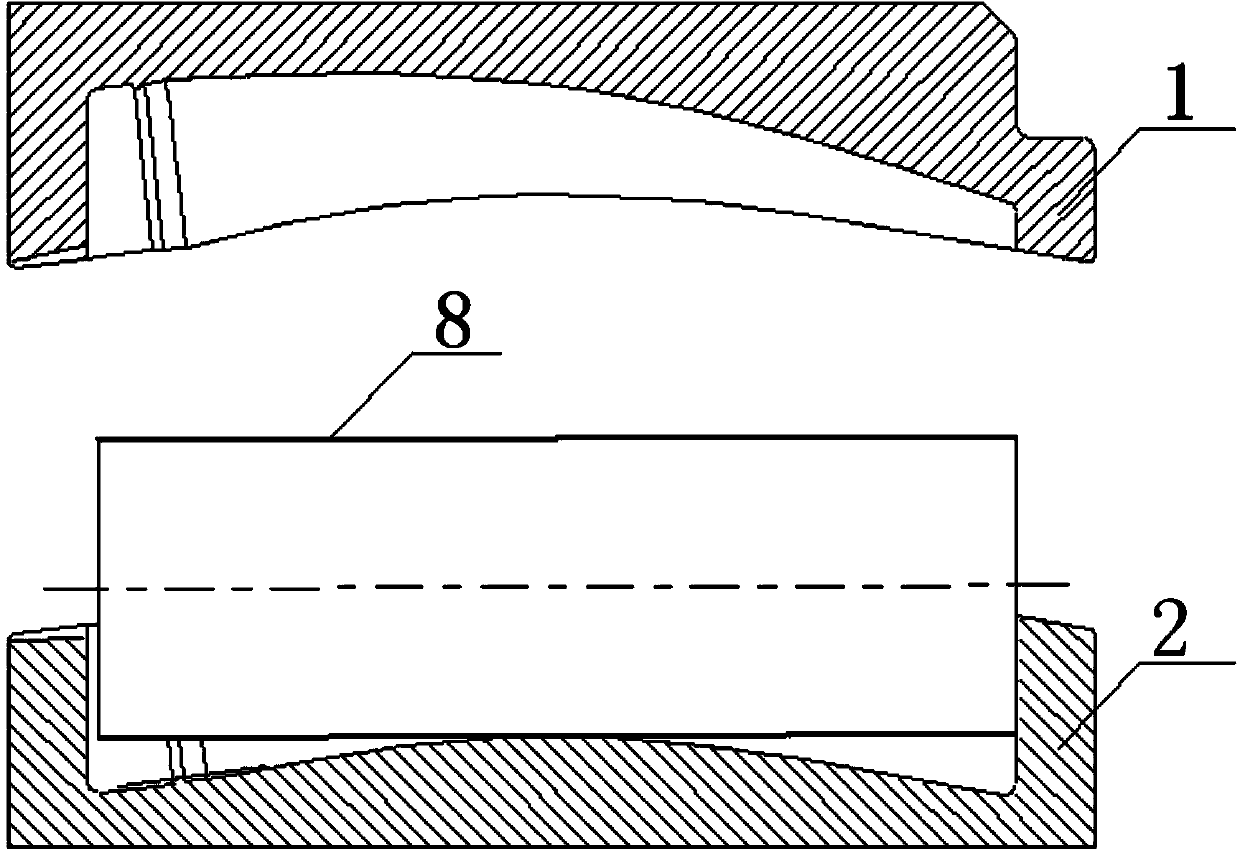 Global shaping mould and method of titanium alloy air inlet part