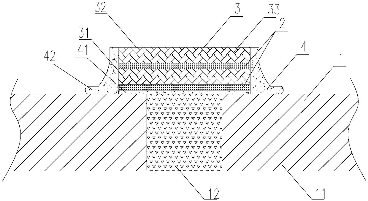 Composite heavy anti-corrosion structure for thermal power plant titanium plate chimney and construction technology