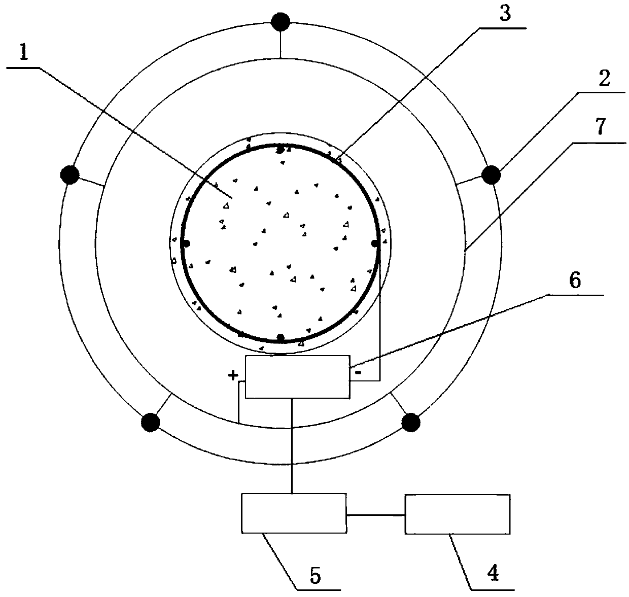 Foundation pile anti-corrosion system based on action of electric field