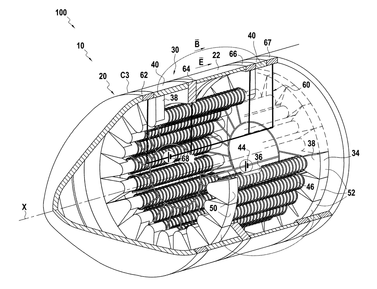 Hall effect thruster and a space vehicle including such a thruster