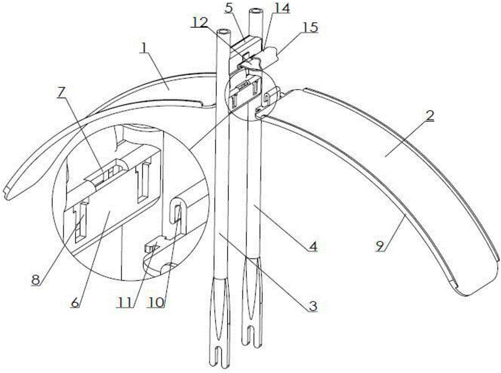 Upwards inserted off-road motorcycle tile cover