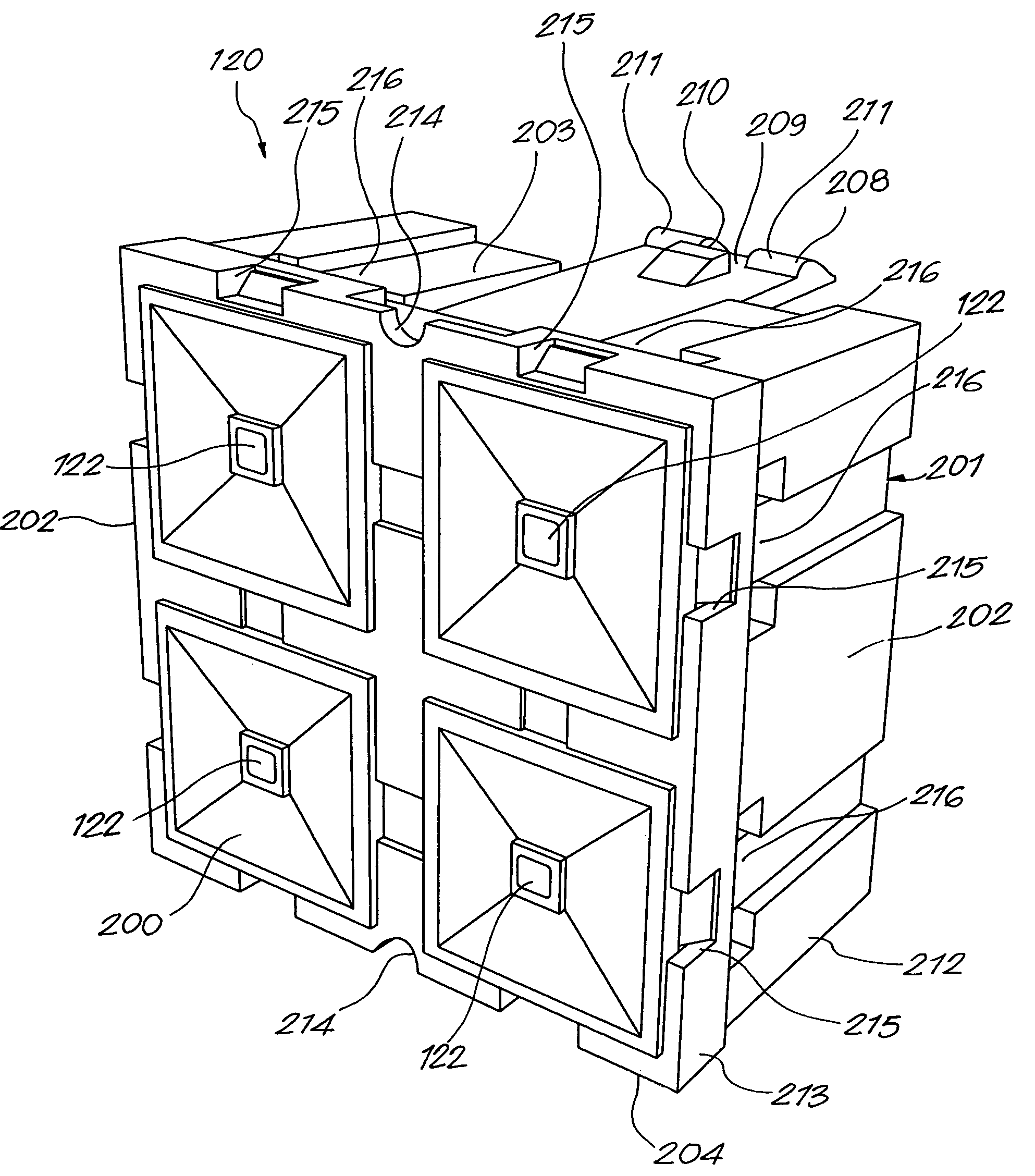 Display pixel module for use in a configurable large-screen display application and display with such pixel modules