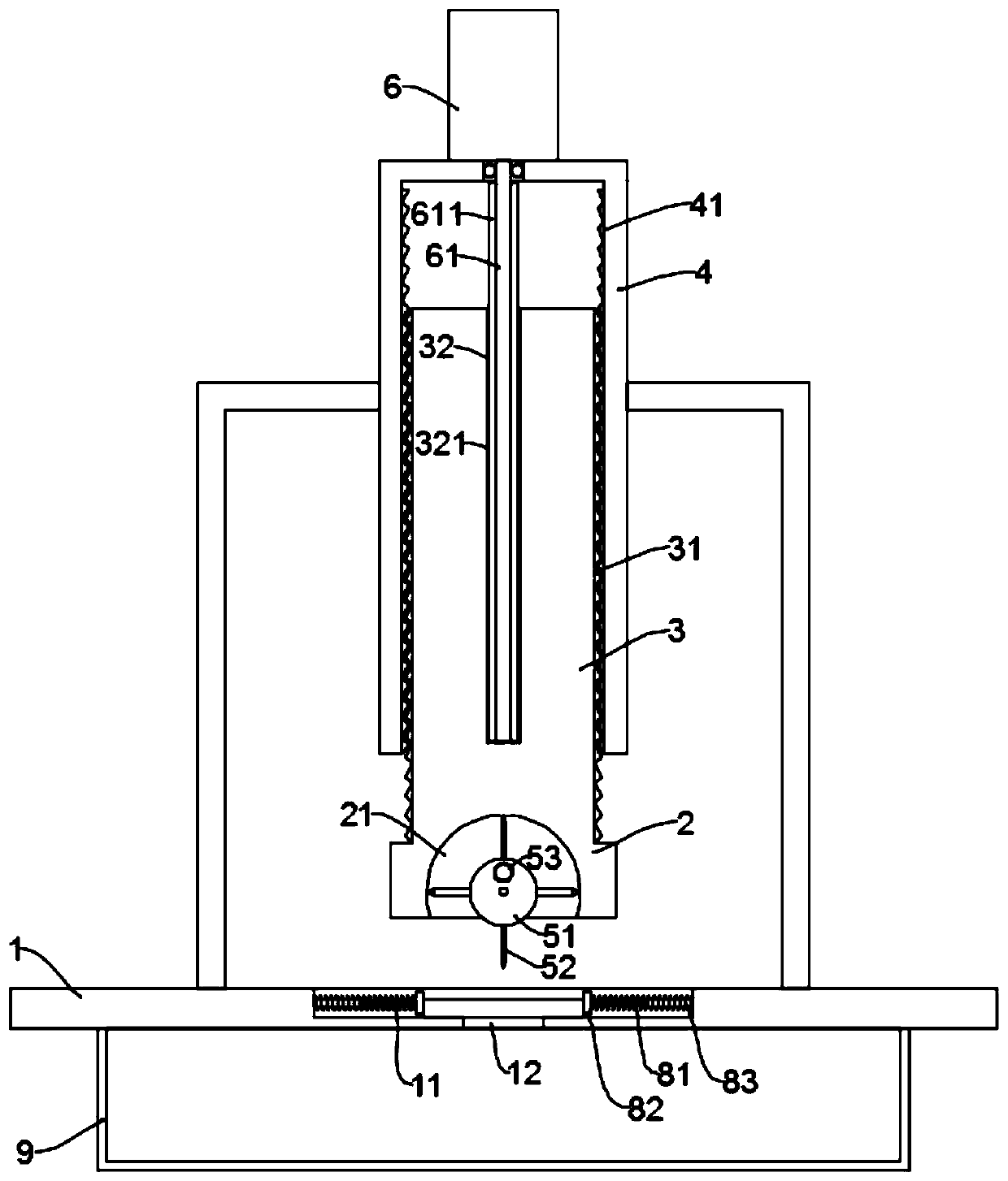 Profile drilling machine convenient for drill rod switching