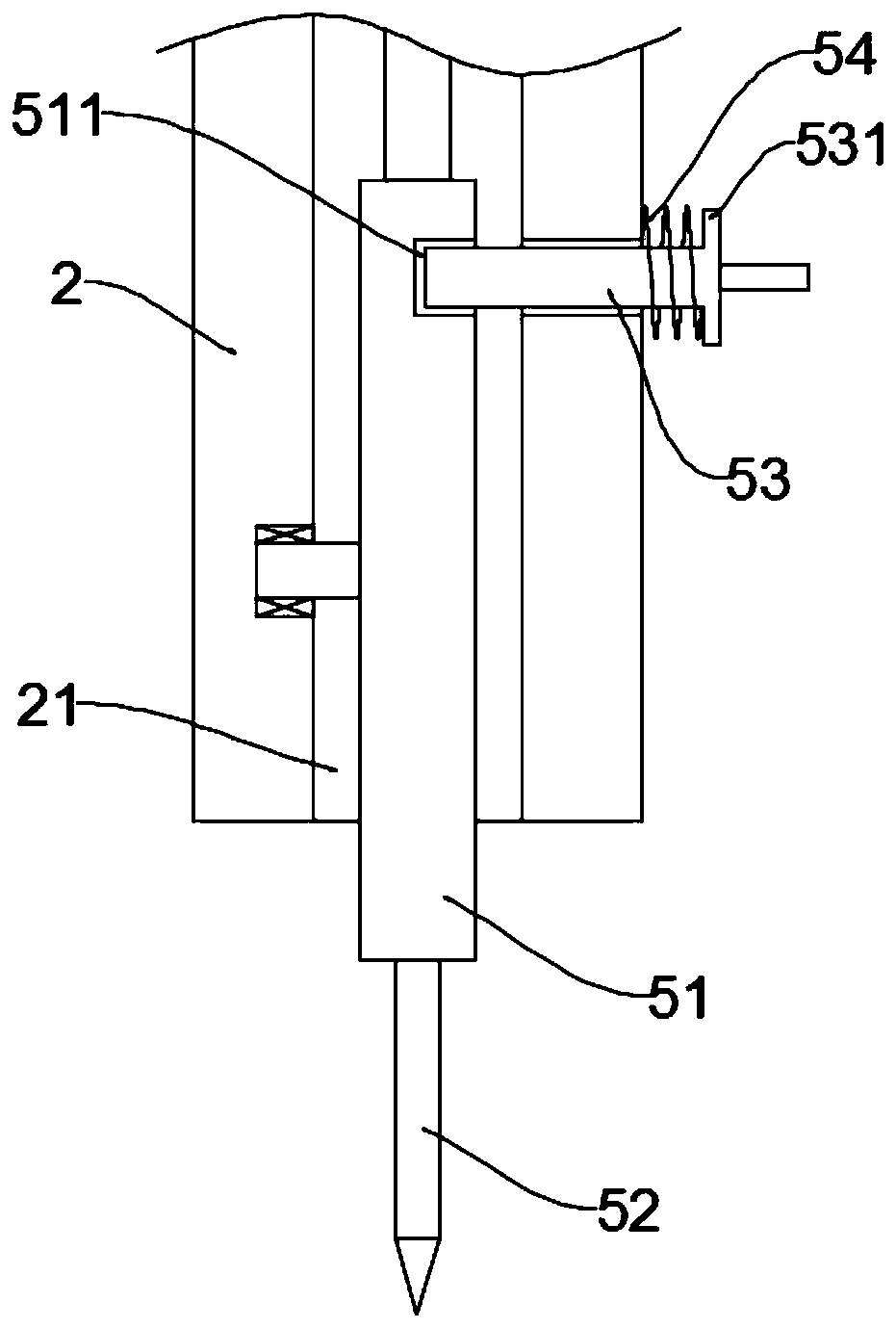 Profile drilling machine convenient for drill rod switching