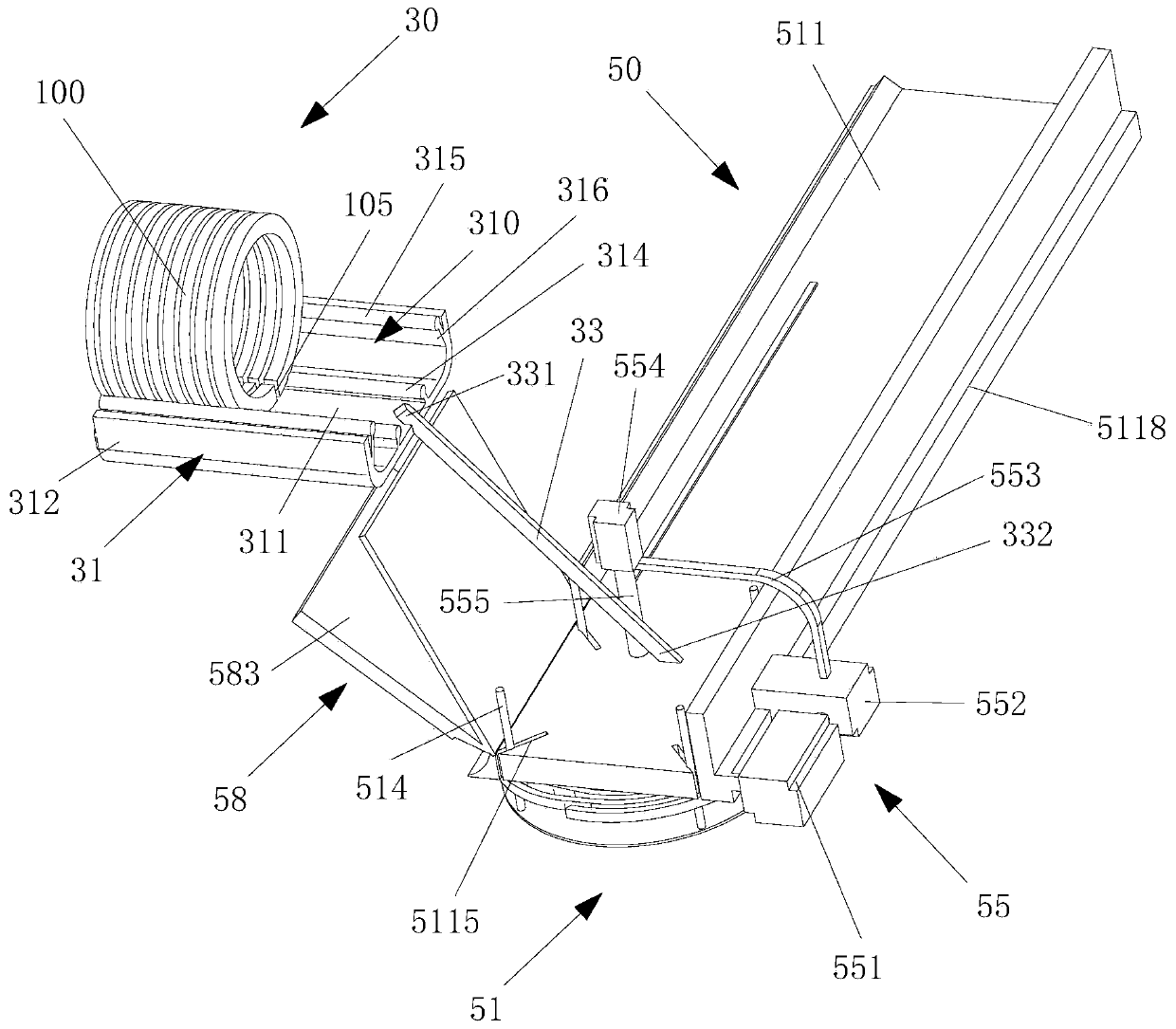 Cement pipe annular end plate separating and positioning system