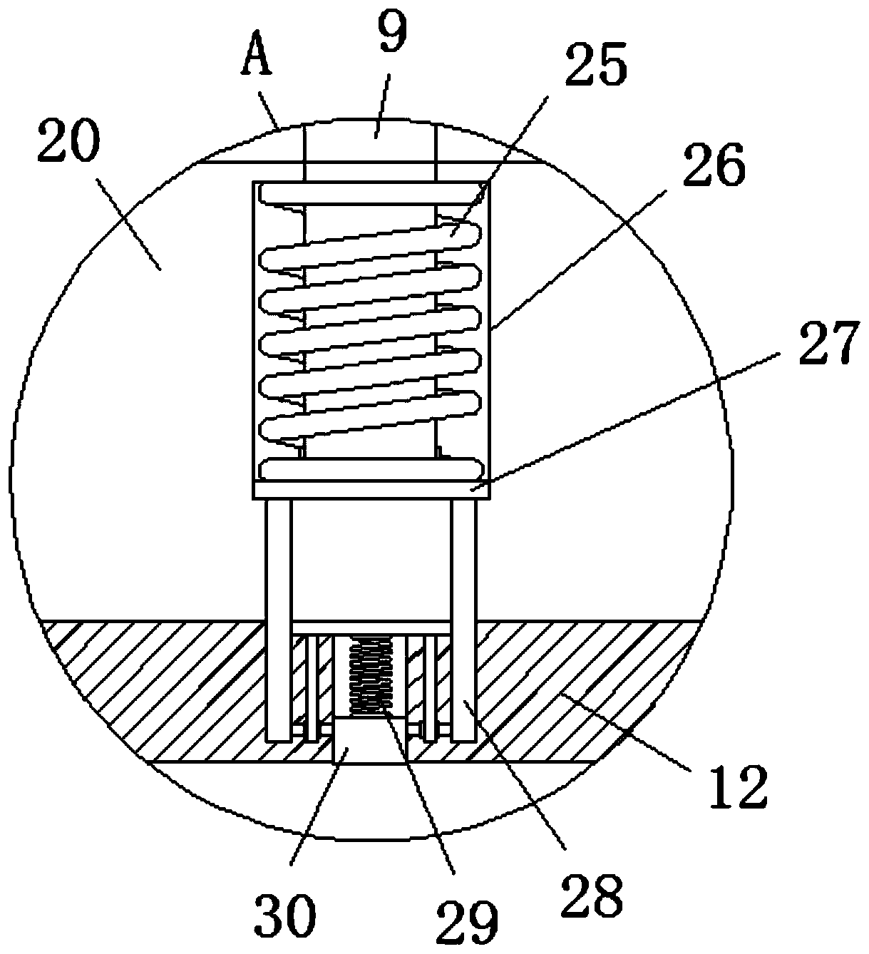 An overload self-locking device for gas spring