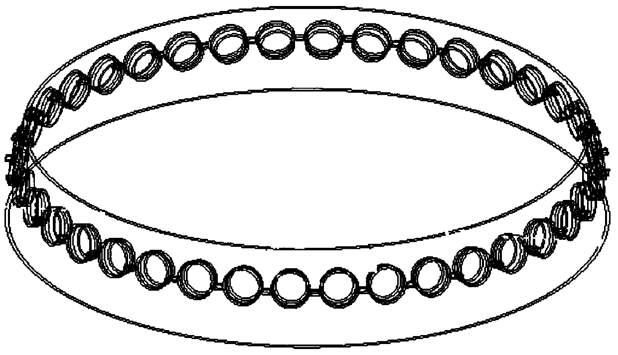 Blast furnace shell air opening flange hole forming method