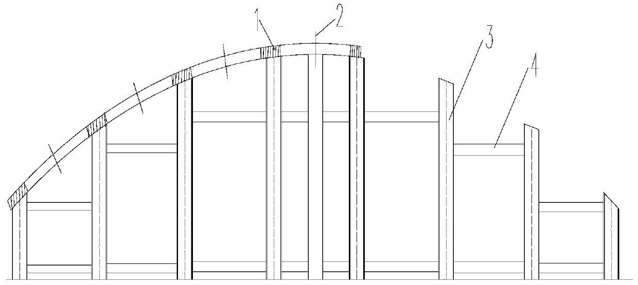 Blast furnace shell air opening flange hole forming method