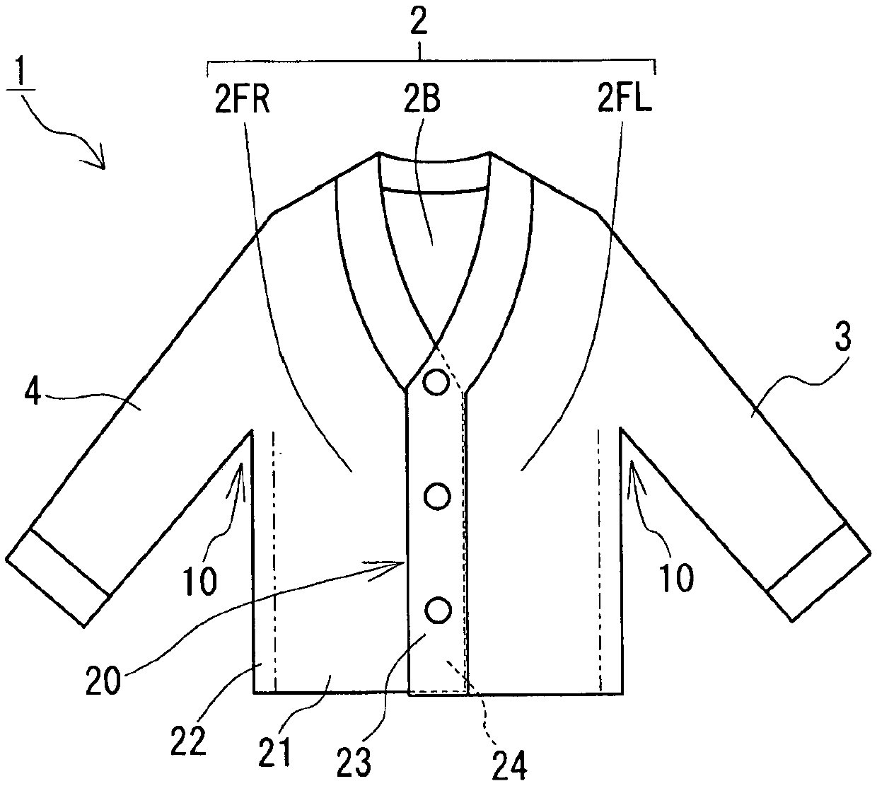 Knitwear knitting method