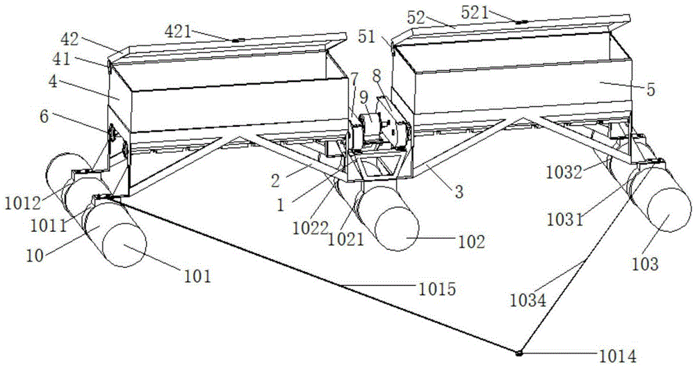 Two-shaft multi-port discharging feeder